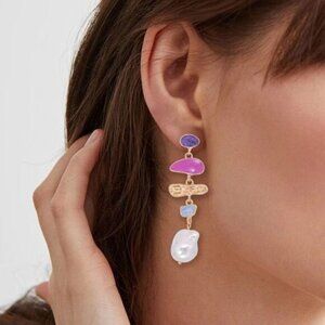 Pearl drop earrings N878